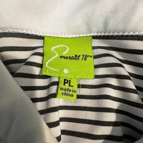 Emerald 18 Women's Blue and White Sleeveless Golf Shirt - Size PL - Picture 5 of 7